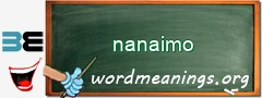 WordMeaning blackboard for nanaimo